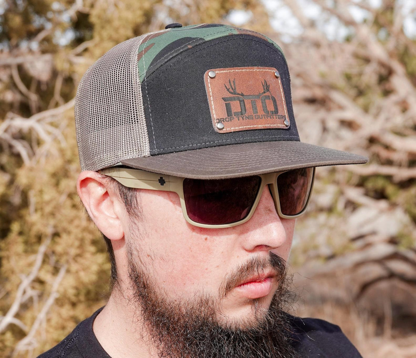 DTO - Rivet Patch Hat - Black/Camo - 3 Hunt Entries